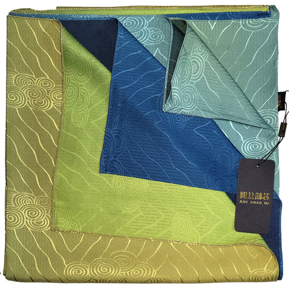 NWT Double Sided Silk Scarf 53"x53" Large Square Shawl Wrap XiangYunSha 35161 - Picture 9 of 14